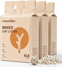 FUKUMARU Tofu Cat Litter, Applewood Blend, Clumping - Beige, 18lbs. / Unscented