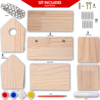 Hapinest Wooden Bird Houses to Paint and Build - image 2