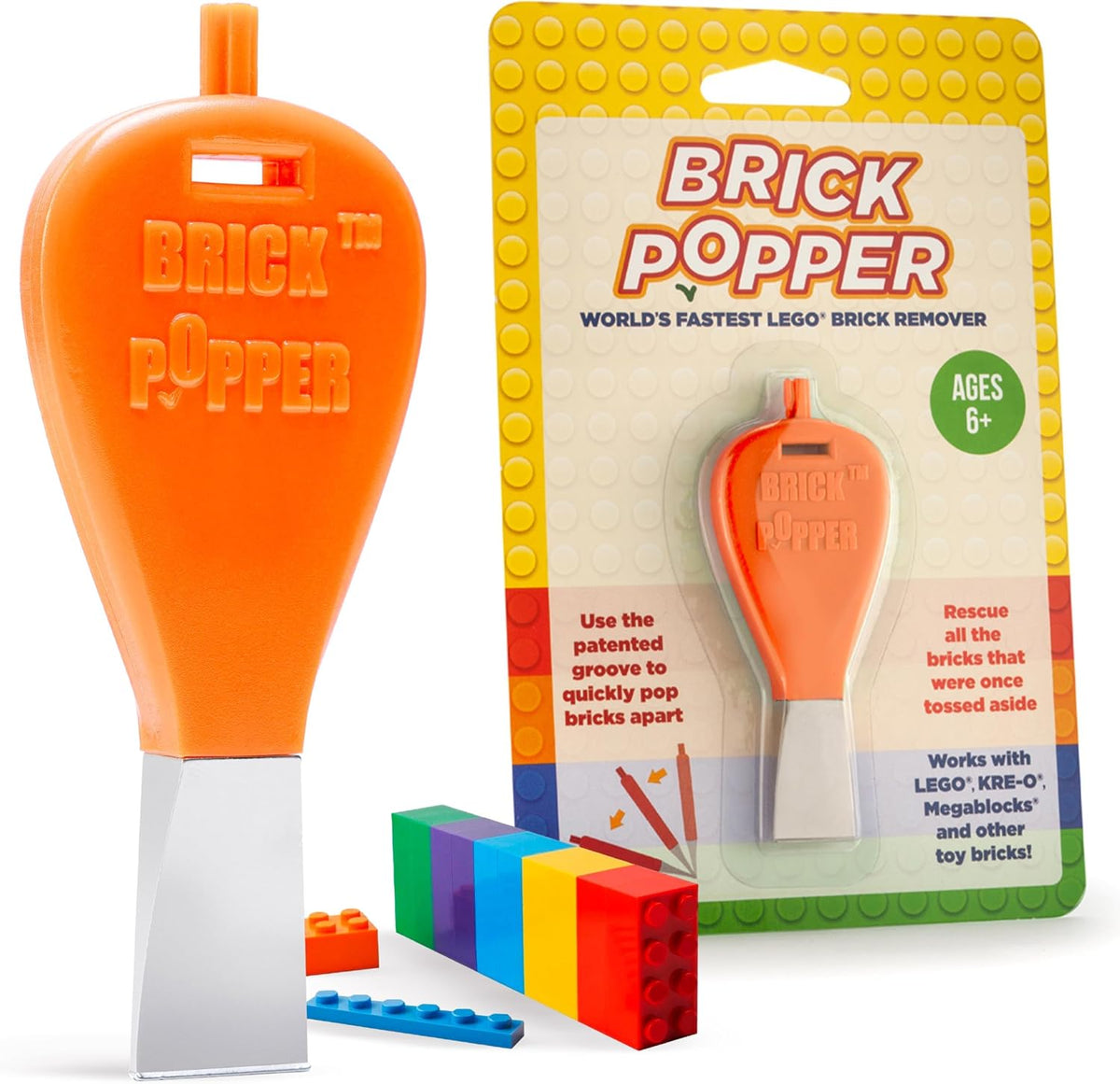 Brick Popper Brick Separator Tool, Building Block Remover Gadget - Orange