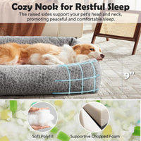 JOEJOY Cute Dog Bed Medium Size Dog - Grey / XL (42"x36"x9") - image 2