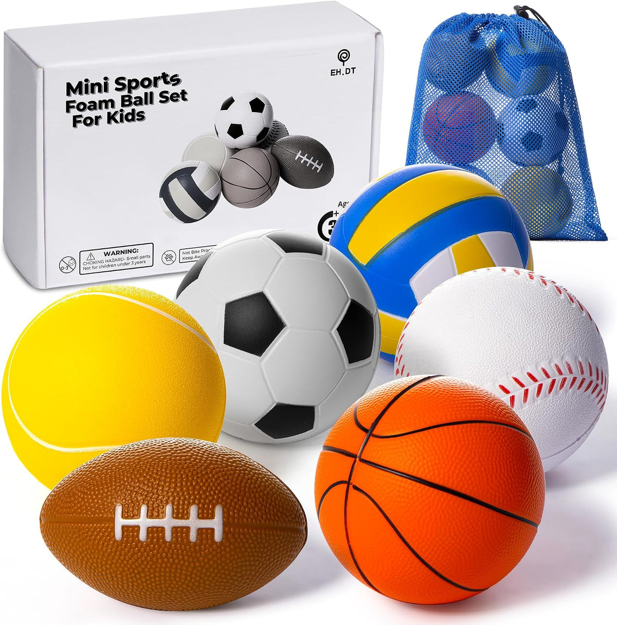 Toddler Ball Set, Foam Balls, Sports Outdoor Play Toys