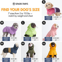 Spark Paws Dog Raincoat, Waterproof Rain Jacket w/Hood - Camo Grey / XX-Large - image 3