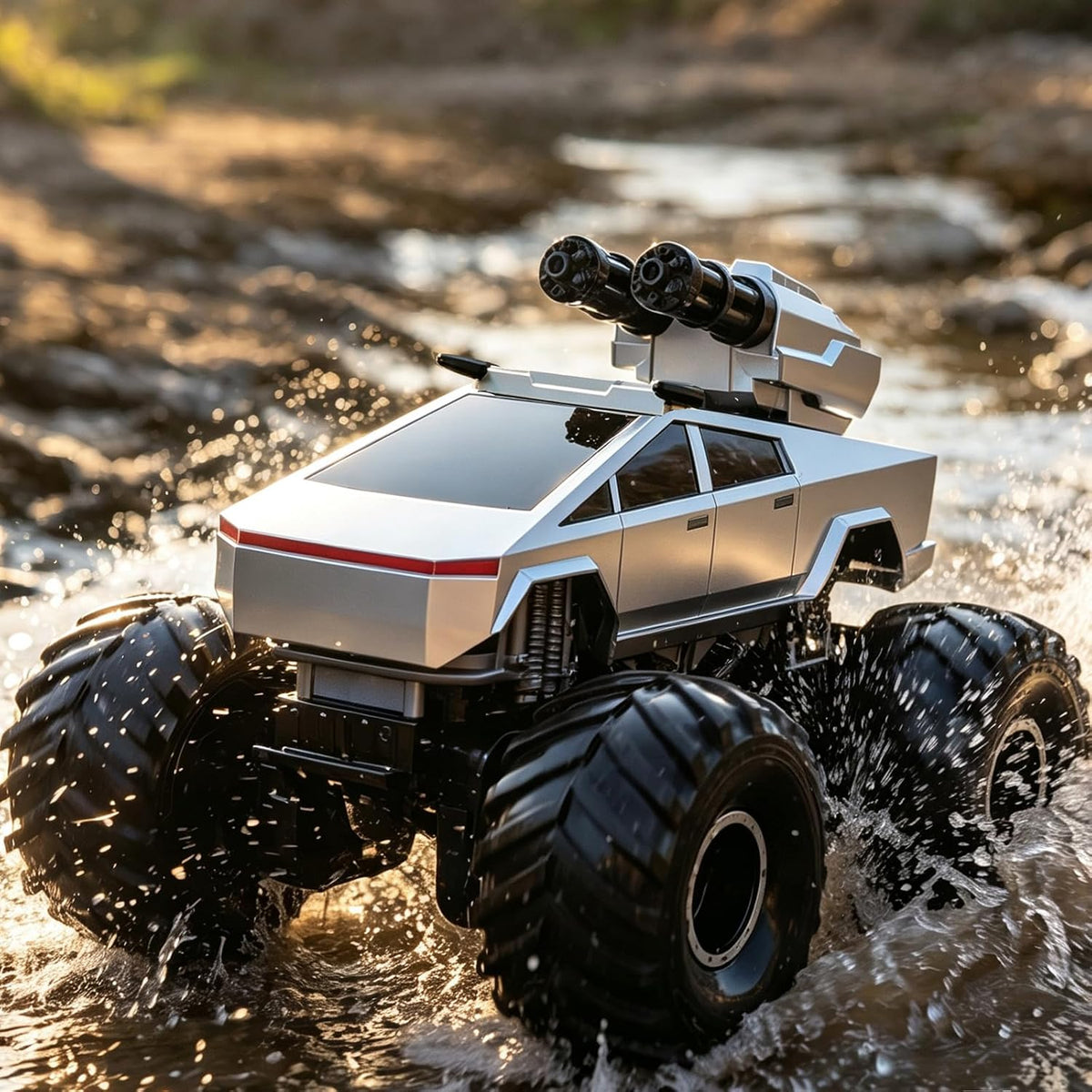 KB KAIBO 1:16 Amphibious Remote Control Car - Silver