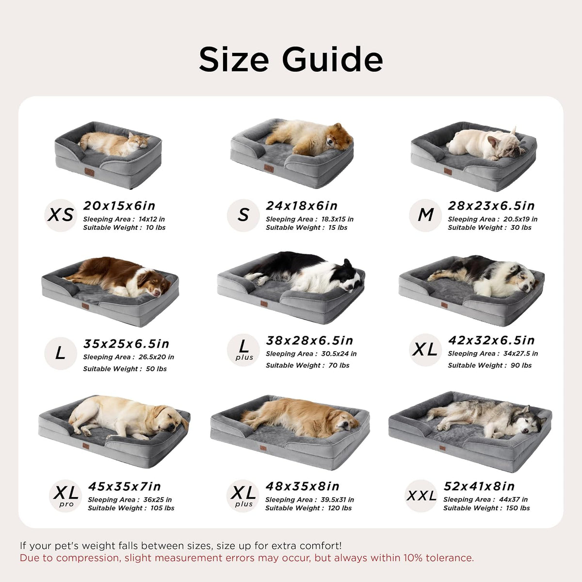 Bedsure Orthopedic Dog Bed Medium Washable Original Design - Grey / 24"l X 18"w X 6"th - image 4