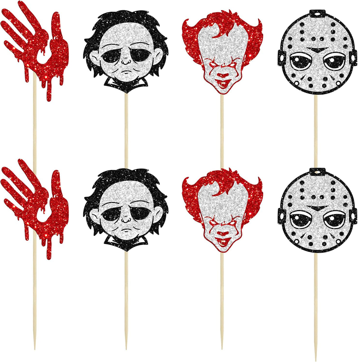 Gyufise Halloween baby shower cupcake toppers with Oh Baby ghost designs on picks - view 21