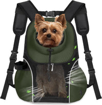 WOYYHO Pet Dog Carrier Backpack - H-Army Green / Large(10-14lbs)