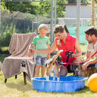 Dogvingpk Dog Towels for Drying Dogs 2 Pack - Grey and Brown / XL-55" * 36" - image 3