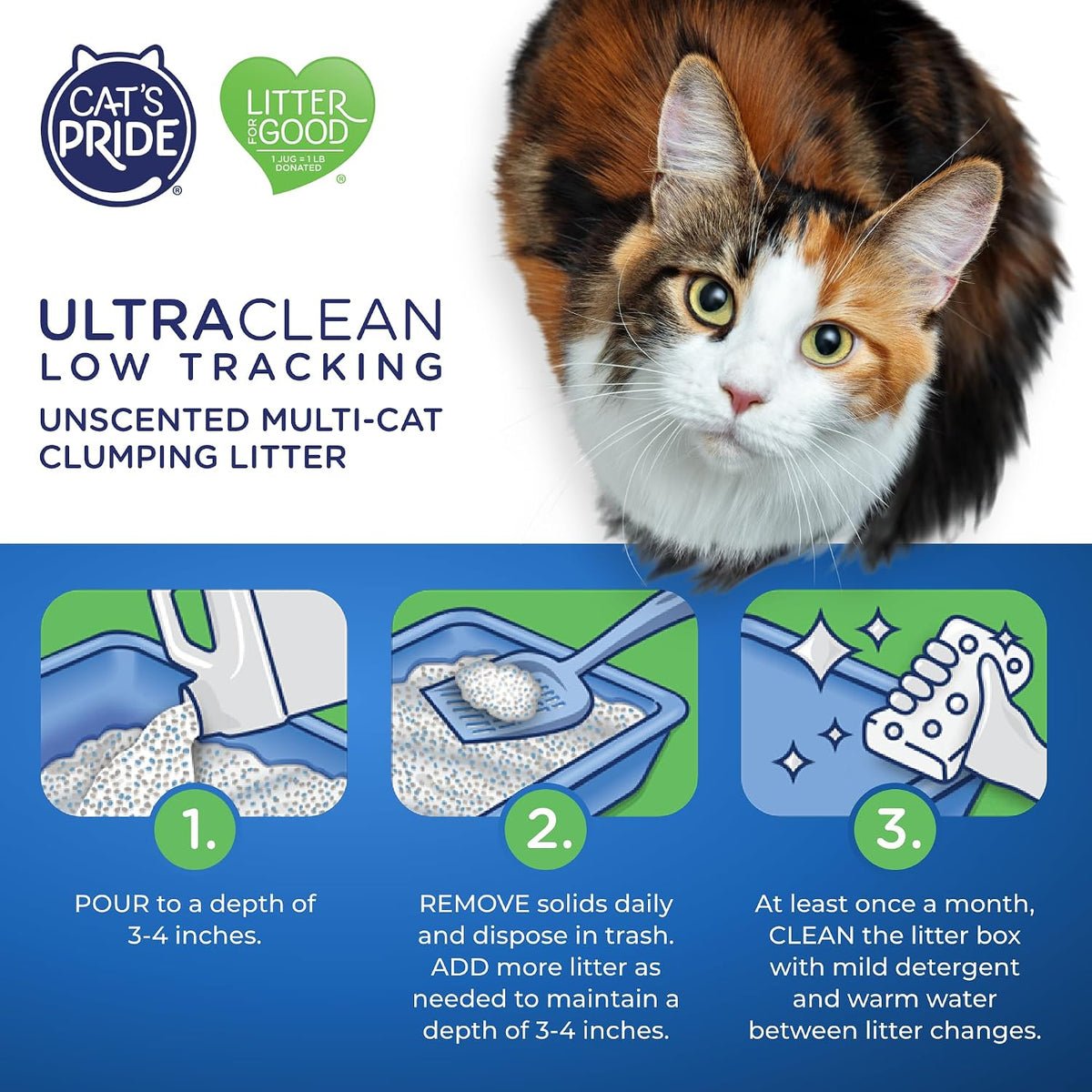 Cat's Pride UltraClean Low Tracking Powerful Clumping Litter - 15 Pound (Pack of 2) / Unscented Low Tracking - image 4