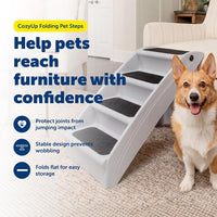 PetSafe CozyUp Folding Dog Stairs - Sofa - 20 Inches Tall / Gray - image 2