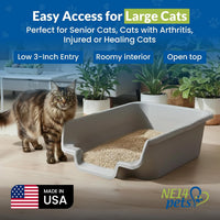 KittyGoHere Senior Cat Litter Box Jumbo Low Entry Open Top - Misty Gray / Jumbo - image 3
