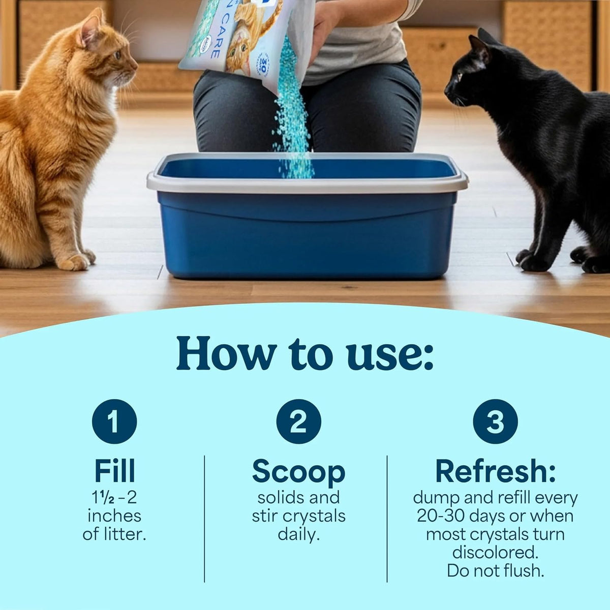 Fresh Step Clean Care Crystal Cat Litter, 2 Pk - image 4