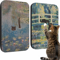 Cat Wall Scratcher, Art Cat Scratching Board for Indoor Cats – Essentials for Cats - Pond & Bridge New