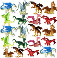 2 Inch Mini Dragon Toy Figures Rubbery Plastic Dragon Figurines – Fun for Kids & Family - 36-Pcs