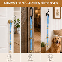 Kytely Leather Dog Doorbells to Go Outside - Blue - image 2