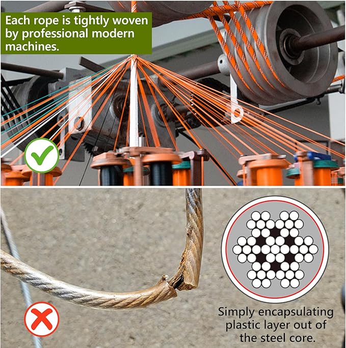 Tresbro Camping Leash, 50ft-100ft Dog Trolley System for Dogs up to 300lbs, Portable Dog Runner Lead for Yard and Park, Outside, Reflective Tie Out Cable for Camping and Courtyard