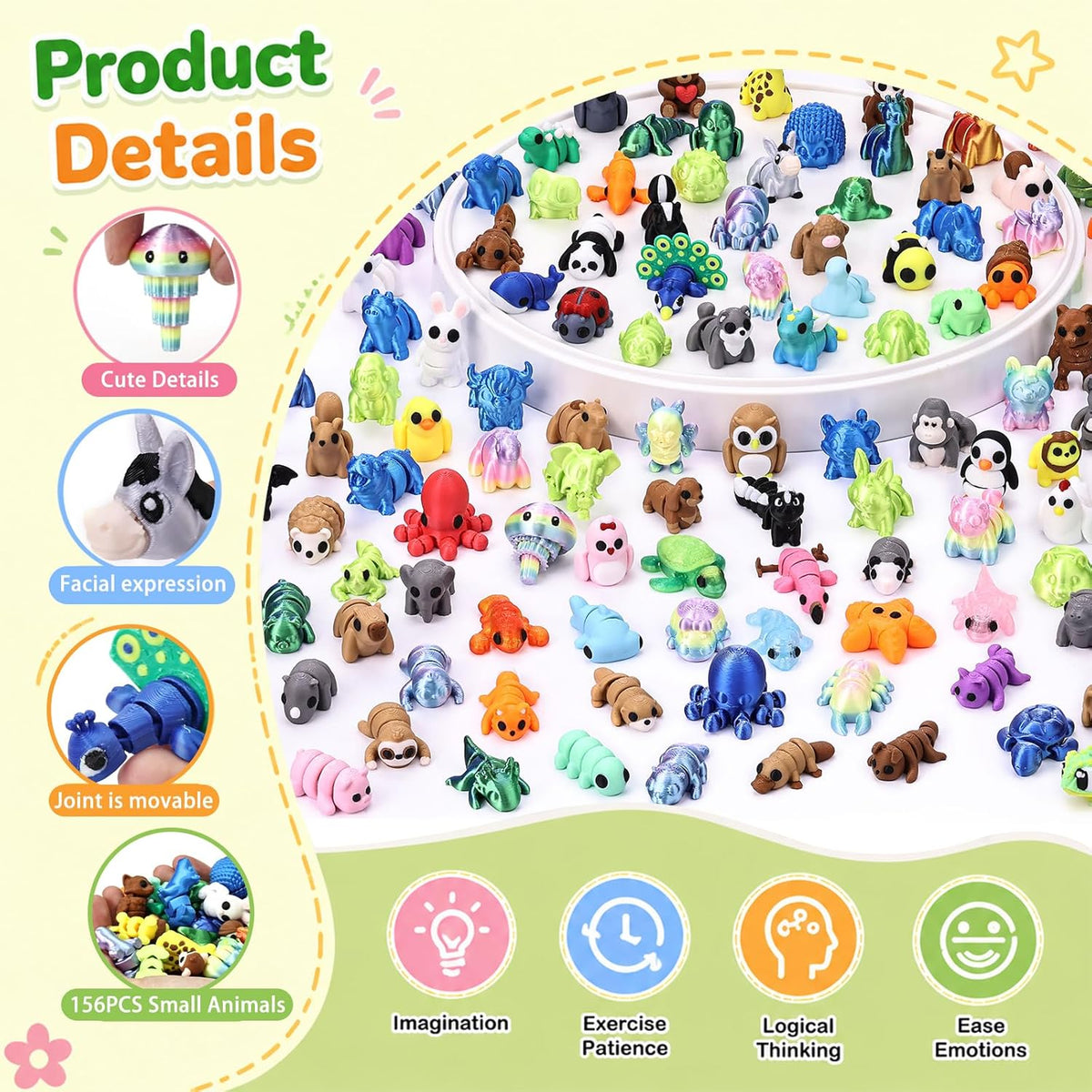 50 pcs 3D Printed Animal Figurines - Animal 156 - image 3