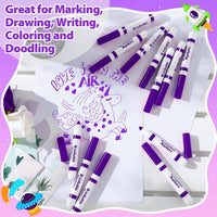 Janlaugh washable markers bulk pack of 24 broad line markers with conical tips - view 15