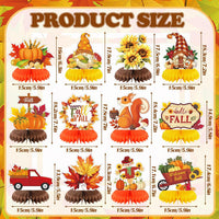 Yuntau Thanksgiving honeycomb centerpieces with pumpkin and gnome designs - view 38
