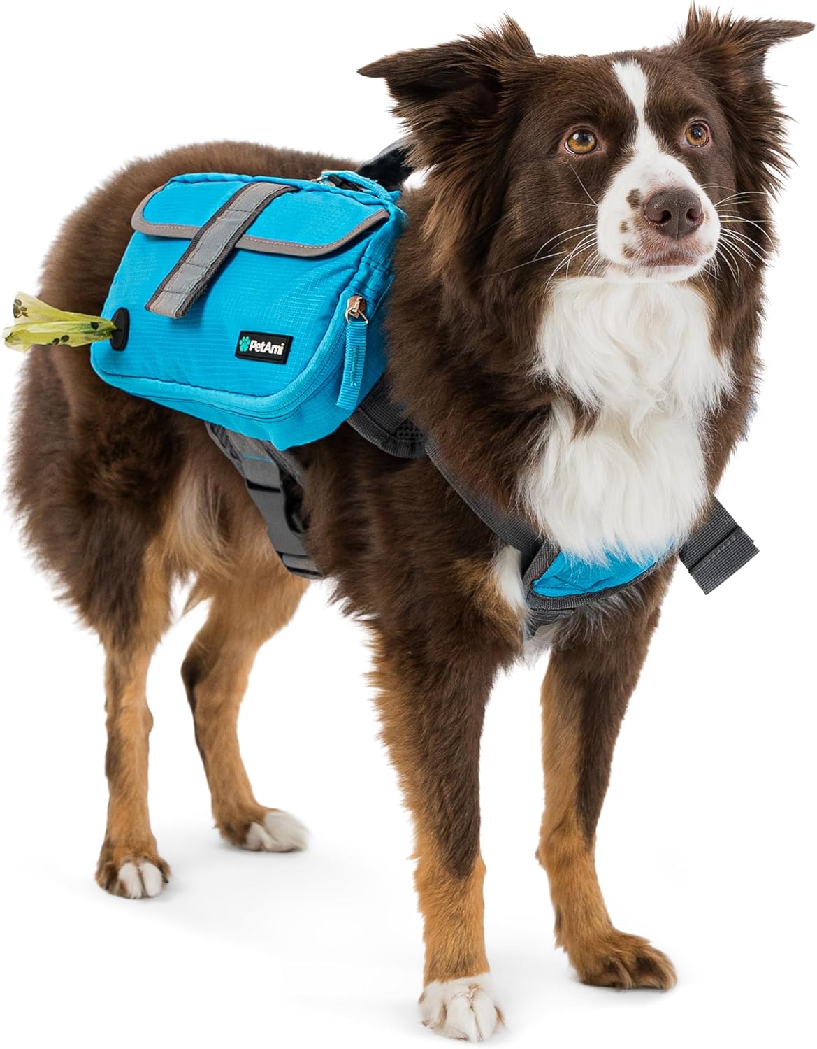 PetAmi Dog Backpack for Medium Large Dogs, Hiking Saddle Bag - Medium / Blue - image 2