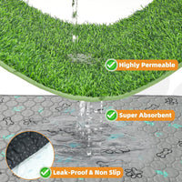Dog Grass Pad with Washable Pee Pads for Puppy Potty Tray - Green / 20" x 25" (1 Pack) - image 3