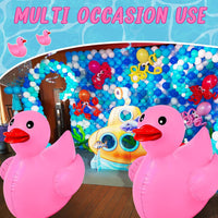 Hungdao 1 Pack 4 Feet Giant Inflatable Duck Pool Float - Pink / 1 - image 4
