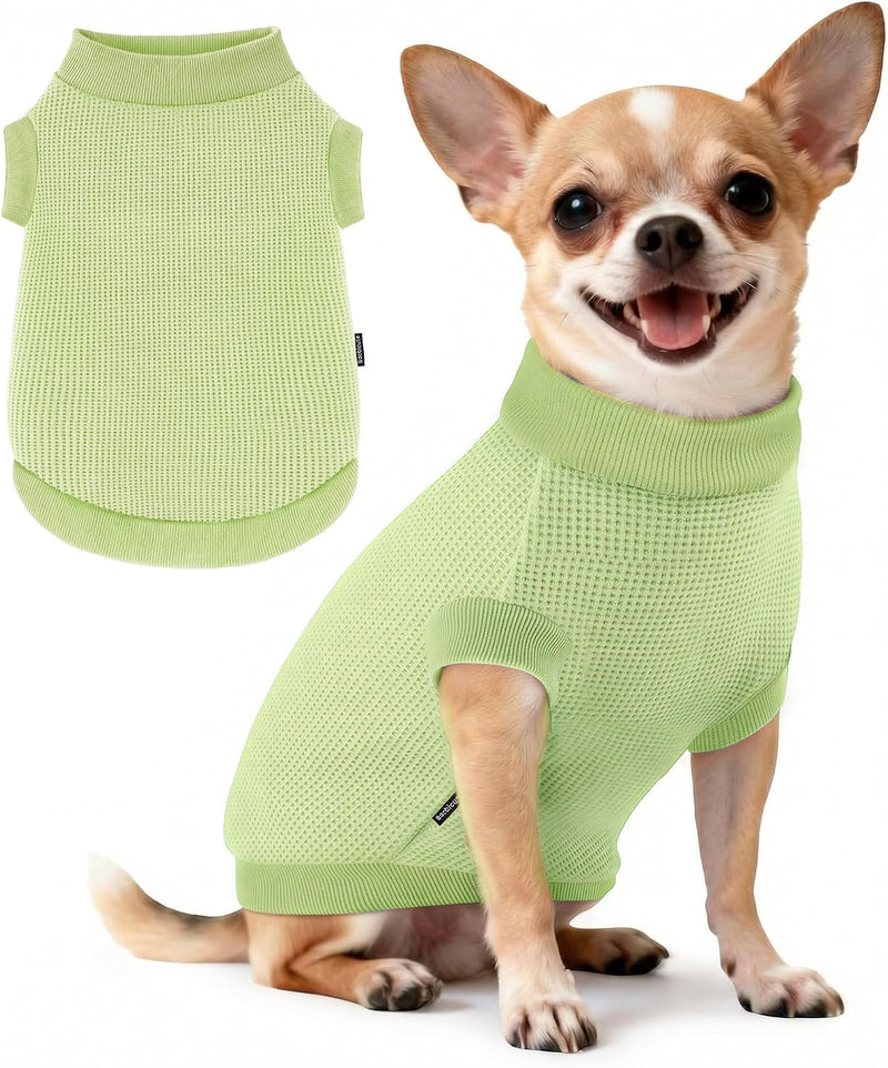 3 Pack Dog Shirt for Small Supplies Functional Waffle Dog Clothes - Avocado Green / XXS (Back: 7.8",Chest: 11.8", 2.2-3.5lbs)
