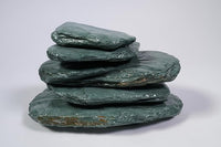 LANDEN River Slate Stone Natural Rocks(18lbs, 3~9 inches,13pcs) for Aquariums, paludariums, Terrariums, Reptile, and Amphibian Enclosures Decorative of Stream's Caves and Caverns