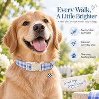 ARING PET Halloween Dog Collar-Cute Fall Dog Collar for Small Dogs - Small / Plaid Blue - image 4