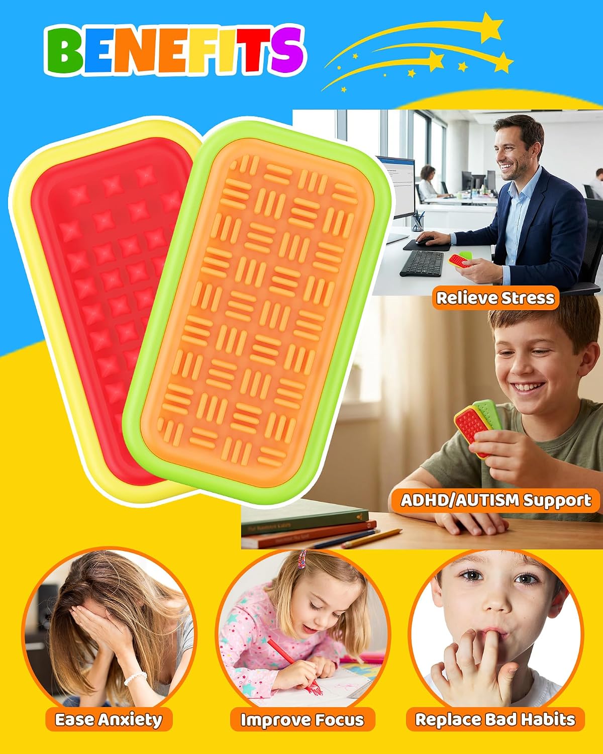 LADFAR magnetic sensory fidget toys, Prism Rise and Pulse Line silicone sliders - view 11