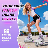 2PM SPORTS Adjustable Inline Skates for Kids, Youth and Adults – Fun for Kids & Family - F Violet / Large - Youth (4.5-8 US) - image 2