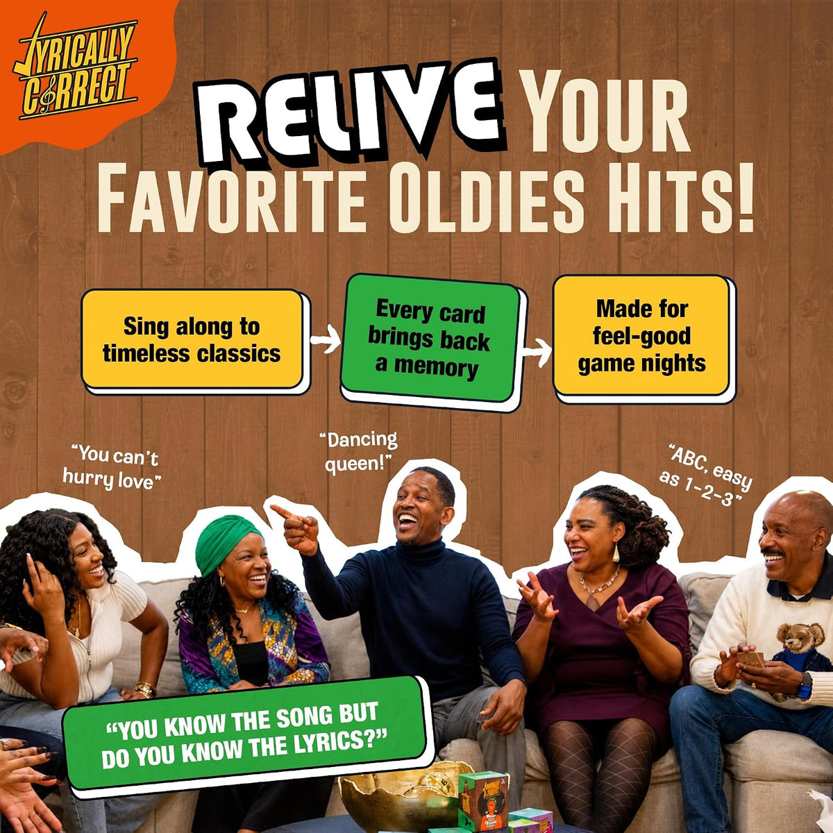 Lyrically Correct 90s and 2000s hip-hop and R&B music trivia card game box and cards - view 8