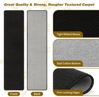 FHTONGE 71x15.8" Thickened Cat Wall Climbing Carpet with 16 Fixed - Pure Black / 71x15.8"(180x40cm) - image 3