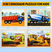 LACCHOUFEE 4-pack wooden puzzles for kids ages 3 to 5 - view 13