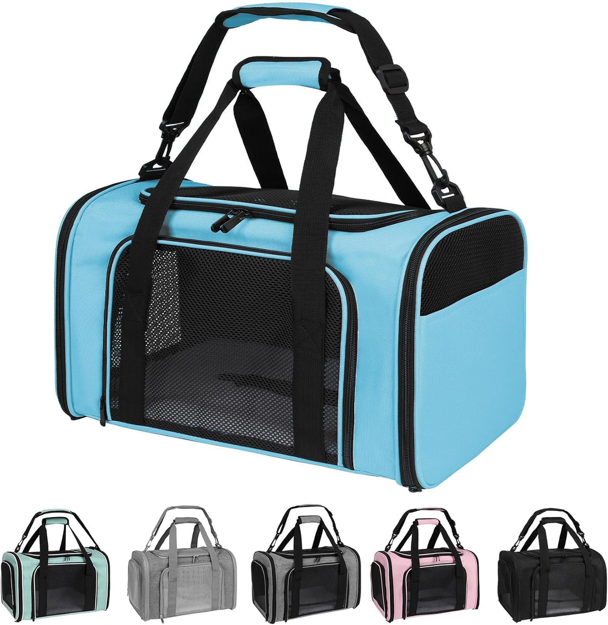 Cat Dog Carriers Soft-Sided - 20.0"L x 13.0"W x 13.0"H / blue