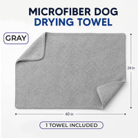 NVNAN Microfiber Dog Towel for Drying Dogs - Grey - image 2