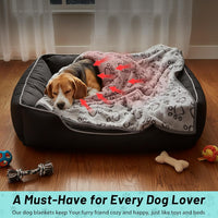 Stuffed Premium Soft Dog Blanket Washable - Grey / S(24x32") - image 2