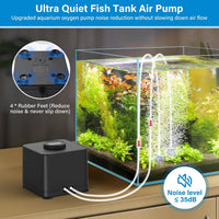hygger Aquarium Air Pump, Quiet Adjustable Fish Tank Air Pump - 4W(Tank Up to 120 Gallon) - image 3