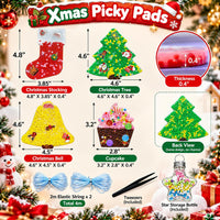 Pixnest 5 pack picky pads, rainbow fidget picking pads 3.34 inch with tweezer - view 17