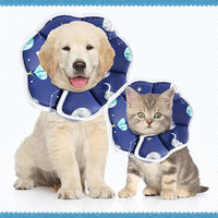 Sadnyy Cat Cone Collar Soft Adjustable Waterproof Protection to Stop Licking After Surgery Starry Sky Blue Comfortable Lightweight Collar for Pet Animal Kitten Dogs Rabbits Not Block Vision(Small)