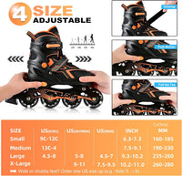 2PM SPORTS Adjustable Inline Skates for Kids, Youth and Adults – Fun for Kids & Family - E Orange / Small - Little Kid (9C-12C US) - image 3