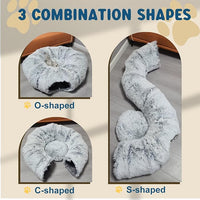 Cat Tunnels for Indoor Cats, Plush Cat Tunnel Bed, Cat Playing Donut Bed, Multifunctional Cat Toys for Relaxing