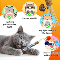 Catnip 4PCS Chew Stick with Wrapped Cotton Rope – Natural Dental Care Cat Toy for Teeth Cleaning & Gum Health, Satisfies Chewing Instincts, Safe & Long-Lasting Kitten Teething Toy