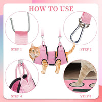 PatiencET Cat Grooming Hammock Kit – Essentials for Dogs - XS (12 LB Max) / Pink - image 4