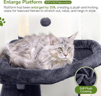 Globlazer 65in Sturdy Cat Tree Tower for Indoor Large Cats, S65 - 65inch / Dark Grey - image 2