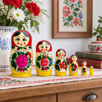 Set of 6 Wooden Dolls Nesting Dolls Semenov Matryoshka 5.75 Inches – Fun for Kids & Family - image 2