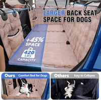 Back Seat Extender for Dogs - XL - for Full Size Crew Cab Truck / Full Size SUV / Desert Gold - image 3