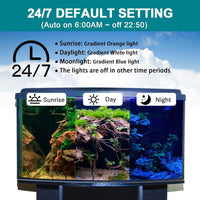 hygger 24/7 Mode Submersible Aquarium LED Light - 19.9in 12W - image 2