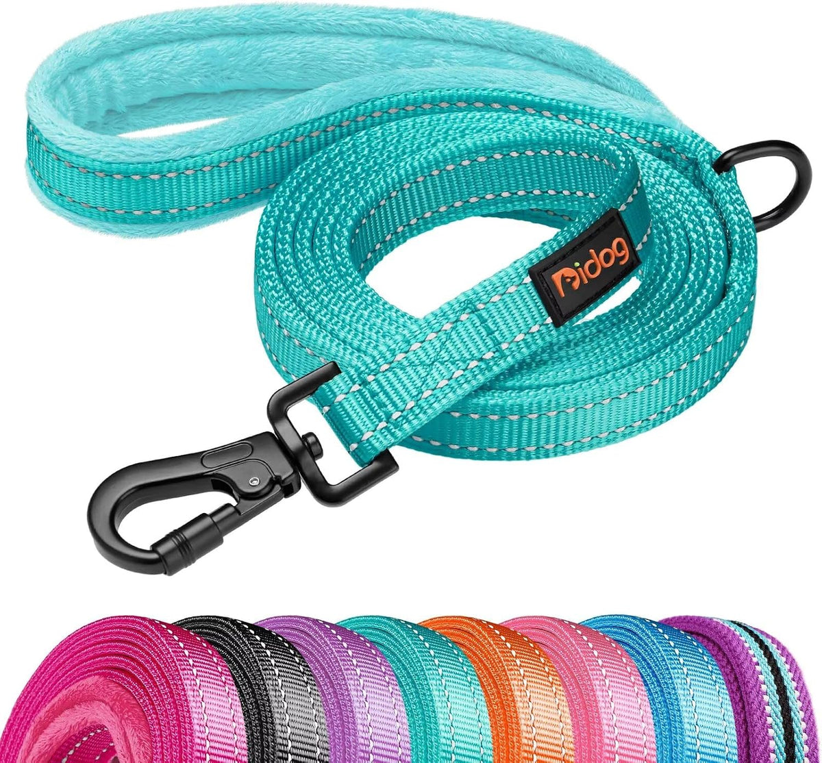 6FT Reflective Dog Leash for Small Medium Dogs, 5/8" Width - Teal / 3/4''x 6 FT