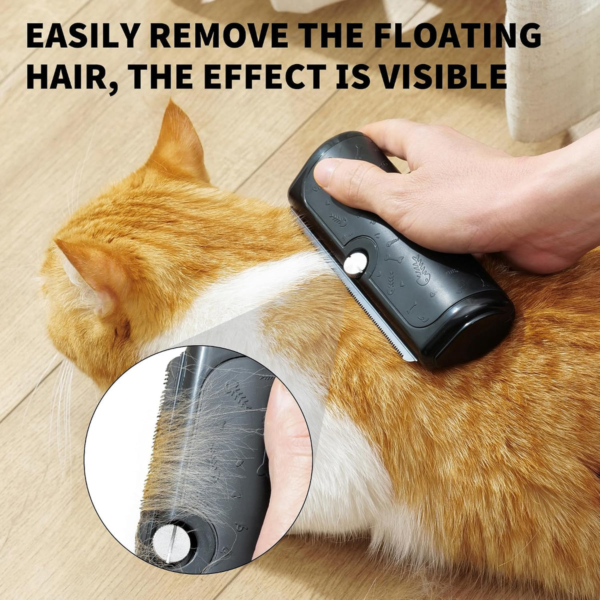 Deshedding Dog Brush for Short Hair - Black - image 3