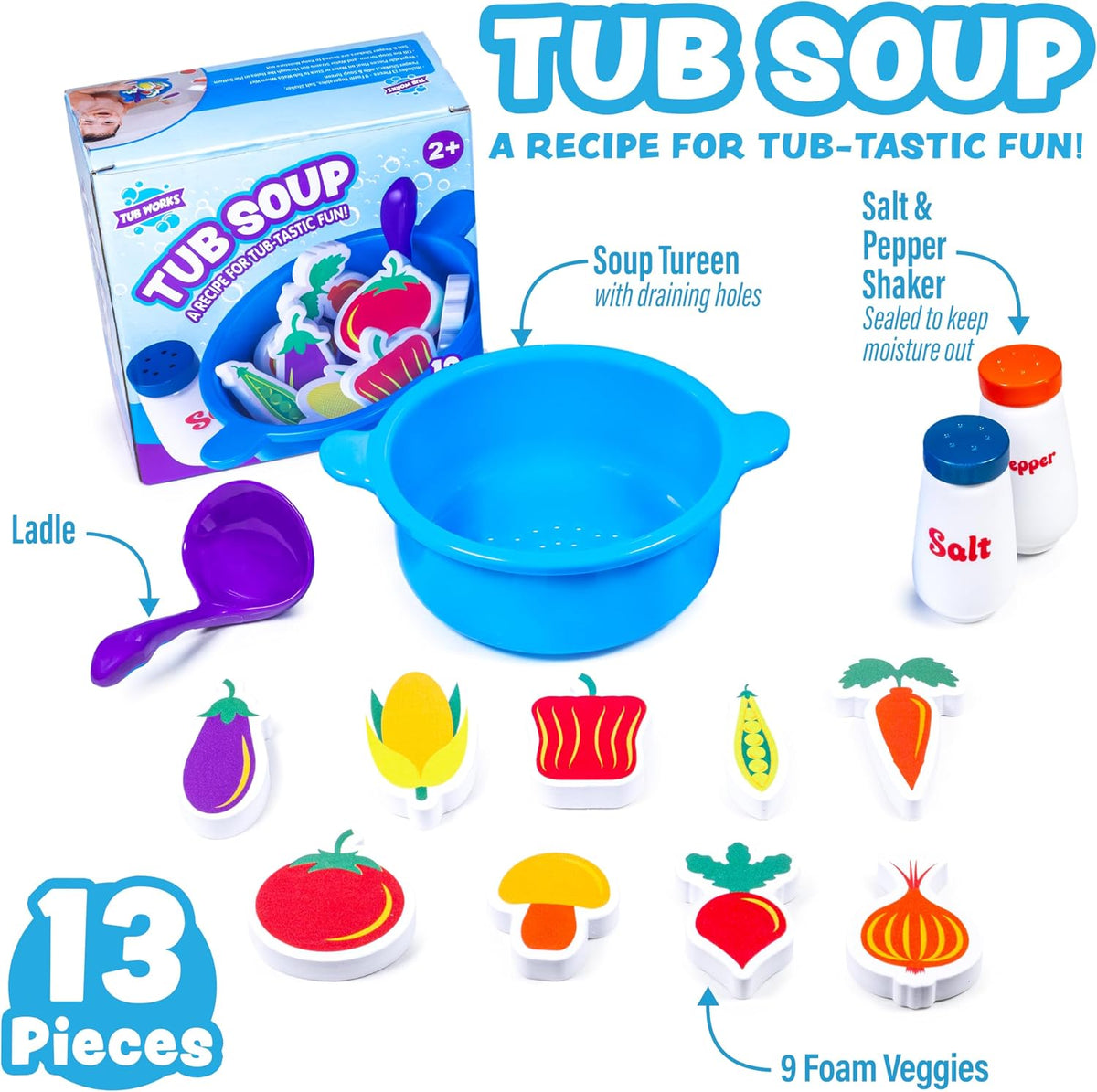 Tub Works Tub Soup Scoop, Strain & Play Toddler Bath Toy - image 4